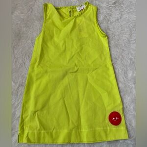 Bright Neon Green Sleeveless Toddler Boutique Dress